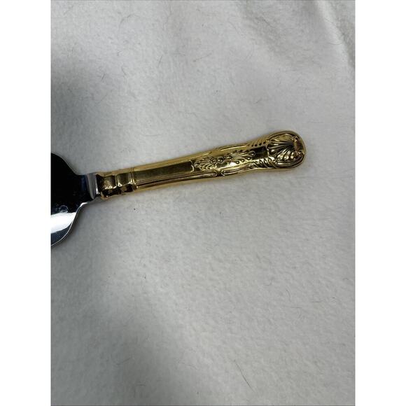 Heartline Stainless Steel Cake Server with Goldtone Handle - Picture 3 of 6